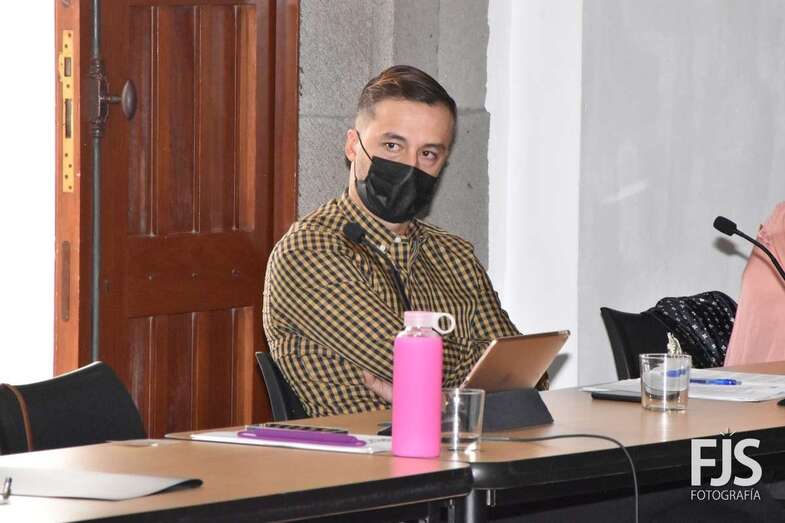 Juan Antonio Peña, concejal y portavoz de Ciuca, en el Pleno de este jueves/TA.